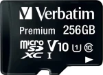 Verbatim Premium microSDXC 256 GB / Paměťová karta / UHS-I (U1) / Class 10 / R: 90 MB/s / W: 10 MB/s