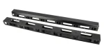 Lanberg Vertikální organizér kabelů 27U černý / Organizér kabelů / 19" rack / 2 ks / šířka 800 mm (AK-1207-B)
