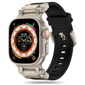 Tech-Protect Delta Pro černo-titanová / Řemínek / Apple Watch 4-9, SE, Ultra 1/2 / 42/44/45/49 mm