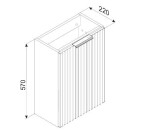 COMAD - Skříňka pod umyvadlo 40cm 1 dvířka ADEL CASHMERE 5907611665855