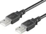 MicroConnect kabel USB2.0 A (M) - USB2.0 A (M) 0.1m černá (USBAA01B)