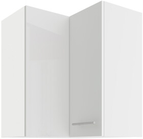 Horní rohová skříňka Lara 60x60 GN-72 2F (90°) Barva korpusu: Bílá, Barva dvířek: Bílý lesk