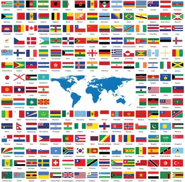 YAZZ Čtvercové puzzle Vlajky