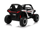 Mamido Elektrické autíčko Buggy UTV KCK 4x4 bílé 24V | 800W | 50 kg | EVA | LED | 2,4Ghz | ECO kůže