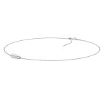 Stříbrný náhrdelník Attilia, sladkovodní perly, stříbro 925/1000, Bílá 44 cm