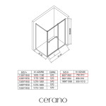 CERANO - Sprchový kout Versaro L/P - 6 mm - chrom, transparentní sklo - 120x80 - zasouvací CER-8050BD80313