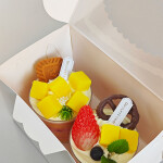 Cake star krabička na 2ks cupcakes nebo dezerty bez vložky 16 x 10 x 10 cm