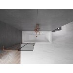 MEXEN/S - Velar L dvoukřídlá posuvná vanová zástěna 80 x 150, grafit, měď kartáčovaná 896-080-003-41-65