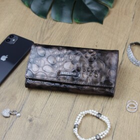 Extravagantní dámská kožená peněženka Lucio, šedá