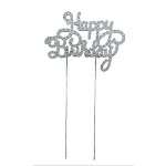 Dortisimo Zápich do dortu kovový stříbrný Happy Birthday