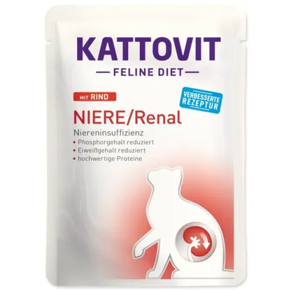 KATTOVIT Renal Kapsička hovězí 85 g / Pro kočky / Citlivé močové cesty a ledviny (393-77221)