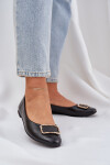 Eko kožené baleríny se zdobením černé Tulnelia 36