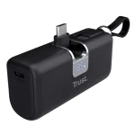 Trust Pacto 5000 PD Pocket černá / Powerbanka / 5000 mAh / USB-C PD / 20W / LED displej (26104)
