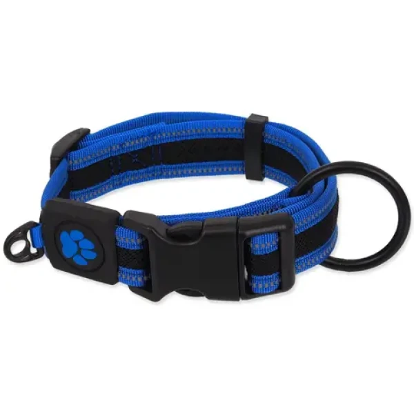 ACTIVE DOG Obojek Fluffy M modrá 2,5x33-48 cm / Nylonový obojek pro psy / Reflexní prvky (0904-91742)