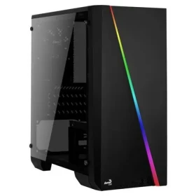 Aerocool Cylon Mini černá / PC skříň / Micro ATX / Mini-ITX / 1x USB 3.0 / 1x USB 2.0 / Bez zdroje / průhledná bočnice (ACCS-PV12012.11)