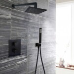 PAFFONI - Ringo West Sprchové rameno SQUARE, délka 40 cm, matná černá ZSOF063NO