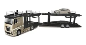 Bburago STREET FIRE Kamion s návěsem Multicar Carrier M-B Actros + VW Polo GTI Mark 5 1:43
