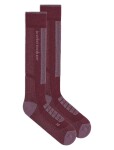Dámské merino ponožky ICEBREAKER Wmns Merino Ski+ Medium OTC, Dark Berry/Greyplu/Zincbl velikost: 41-43 (L)