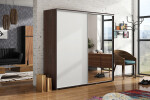 Šatní skříň Ska A20 XL Barva korpusu: Čokoláda, Rozměry: 100 cm, Dveře: Bílé