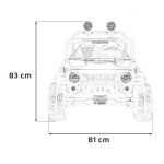 Mamido Dětské elektrické autíčko PASSION 4x200W 24V bílé