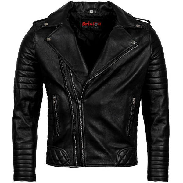 Pánská Kožená Bunda Křivák Dark Tiger Grandioso Brixton Černá Velikost: XS