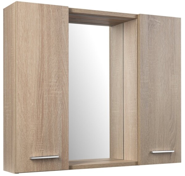 AQUALINE - ZOJA/KERAMIA FRESH STRIP galerka s LED osvětlením, 70x60x14cm, dub platin 45029S