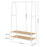 Věšák, kov, bílá, AUV-E1112 WT