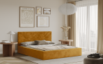 FRONTI Postel PADWA 180x200 zlatá s úložným prostorem