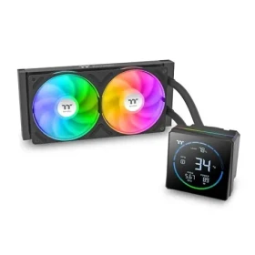 Thermaltake TH240 S V3 ARGB černá / AIO vodní chladič CPU / 2x 120 mm / 2500 RPM / 37,8 dB / 85,29 CFM / LCD displej (CL-W469-PL12SW-A)