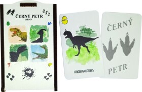 Černý Petr Dino se stíny dřevěná krabička