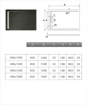 H K - Sprchový kout MELODY BLACK LINE R807, 80x70 se zalamovacími dveřmi včetně černé vaničky z litého mramoru MBLINER807/BLACKSTAR8070SET