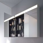 DURAVIT - Zrcadla Zrcadlová skříňka s LED osvětlením, 76x81x15 cm, 2 dvířka, bílá LM7821000000000