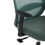 Židle kancelářská, zelená MESH síťovina, zelená látka, plastový kříž, synchronní mechanismus, kolečka pro tvrdé povrchy