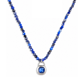 ELENYS Lapis Lazuli | Náhrdelník s pravým přírodním lapis lazuli Délka náhrdelníku: 40+5 cm / max. 45 cm