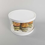 Cake star Plastový kulatý box na cupcakes nebo dort bílý 1 patro (na 7ks)