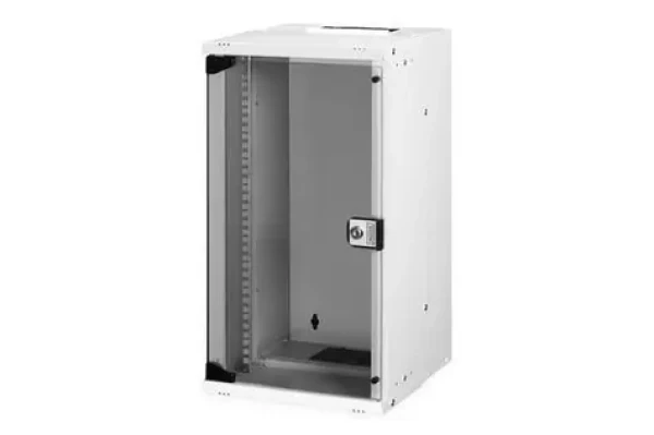 Digitus SOHO PRO 12U černá / Nástěnná skříň / 10" / IP20 / uzamykatelné skleněné dveře (DN-49105)