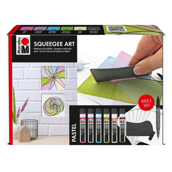 Akrylová kreativní sada Squeegee Art Pastel