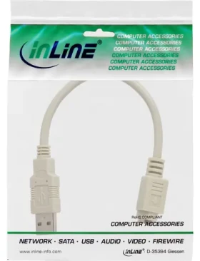 InLine USB-A - PS/2 béžová / Redukce / 0,2 m (33102)