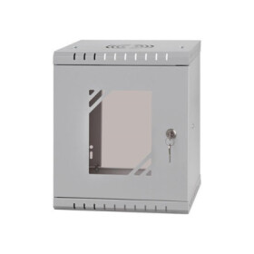 LEXI-Net 10" nástěnný rozvaděč Basic 6U 292x300, skleněné dveře, bez zad, rozložený, šedý EDF_1232142