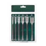 Vrtáky do dřeva ploché, 10,0 - 25,0, STALCO, set.6 ks