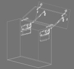 Blum Sada Aventos HF top ALU mechanismus: silný, výška korpusu: 600-910mm, krytka: šedá světlá (BLAHFT_47)