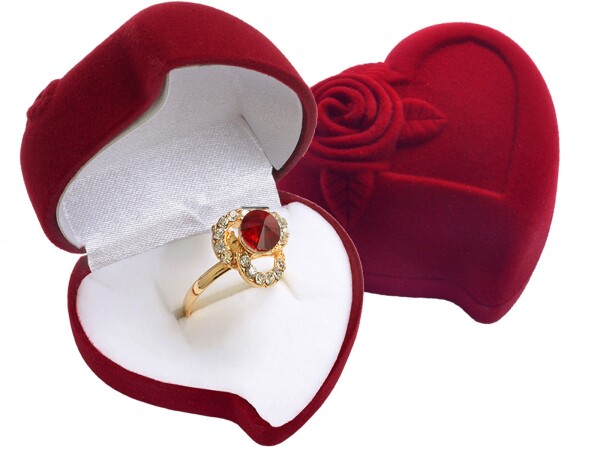 LUNICA Dárková krabička SAMETOVÉ SRDCE 0584