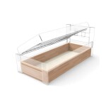 TEXPOL Úložný prostor pro výklop PETRA BUK - jednolůžko ROZMĚR: 100 x 200 cm - ATYP 56893_100