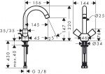 HANSGROHE - Logis Umyvadlová baterie s výpustí, chrom 71222000