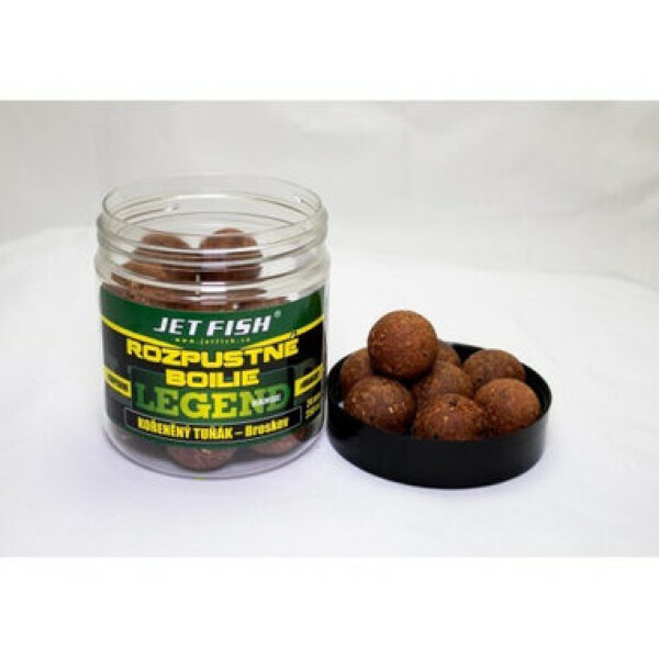 Jet Fish Boilies Legend Range Kořeněný tuňák Broskev 250ml 24mm (000122)