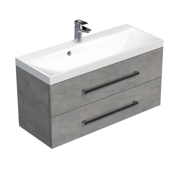 Koupelnová skříňka s umyvadlem SAT Cube Way 100x53x40 cm beton CUBE2100ZBE CUBE2100ZBE