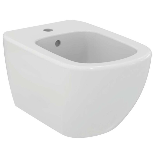 IDEAL STANDARD - Tesi Závěsný bidet, 360x530 mm, s přepadem, otvor pro baterii, bílá T457001