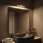 Koupelnové nástěnné LED svítidlo SWE046-1W 40cm GOLD BRUSH OSW-20146