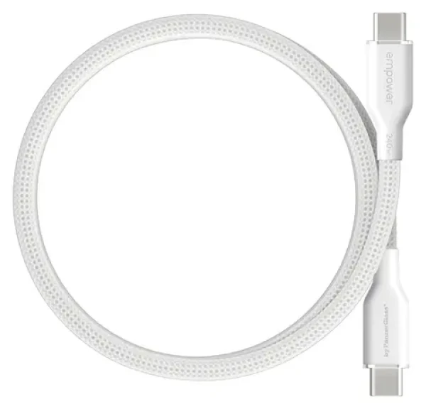 PanzerGlass empower 240W USB-C to USB-C stříbrná / Nabíjecí kabel / 1,5 m / USB 2.0 (EM84572)