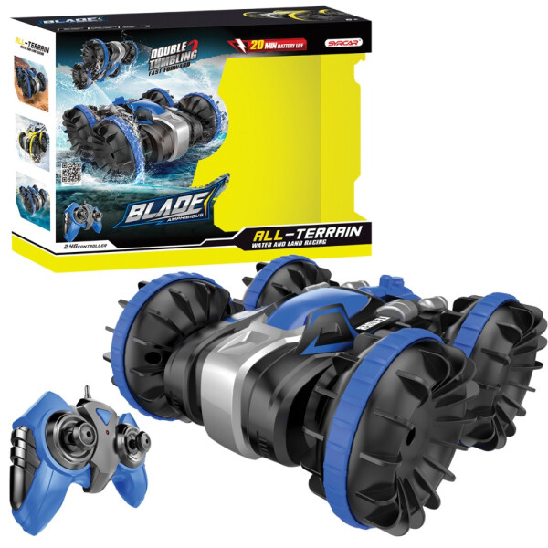 R/C 1:18 Obojživelné auto - modré - Sparkys